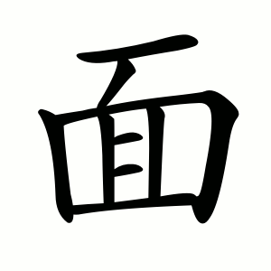 Giải nghĩa, hướng dẫn viết các nét - 面