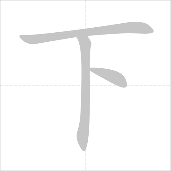 Giải nghĩa, hướng dẫn viết các nét - 下