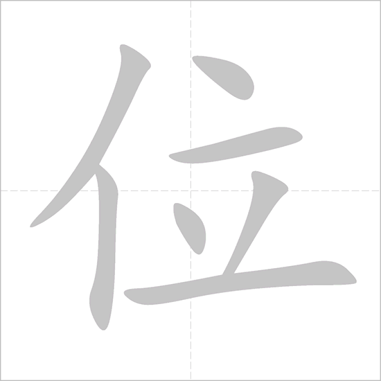 Giải nghĩa, hướng dẫn viết các nét - 位