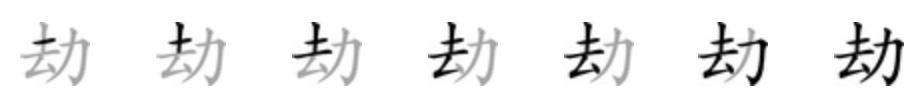 Giải nghĩa, hướng dẫn viết các nét - 劫 Giải nghĩa, hướng dẫn viết các nét - 劫