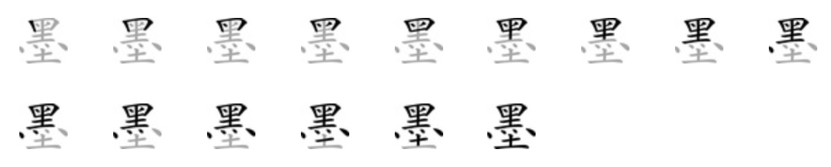 Giải nghĩa, hướng dẫn viết các nét - 墨