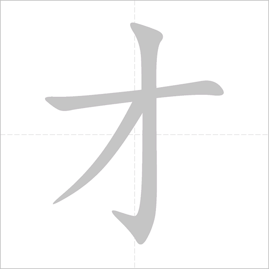 Giải nghĩa, hướng dẫn viết các nét - 才