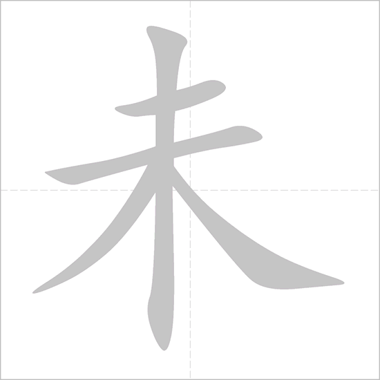 Giải nghĩa, hướng dẫn viết các nét - 未