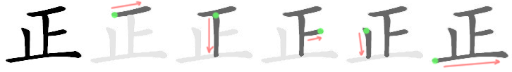 Giải nghĩa, hướng dẫn viết các nét - 正