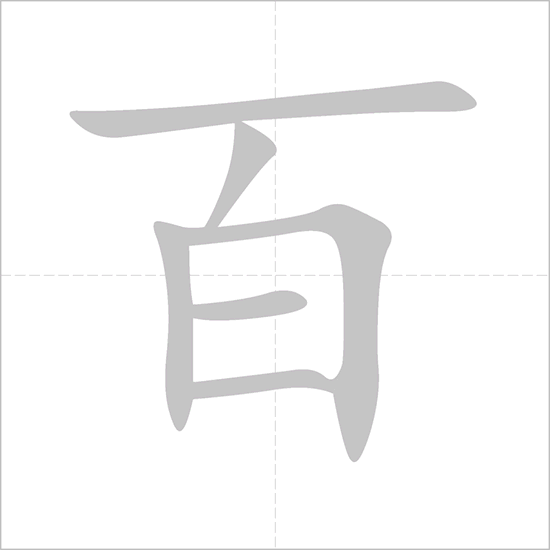 Giải nghĩa, hướng dẫn viết các nét - 百