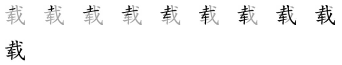 Giải nghĩa, hướng dẫn viết các nét - 载