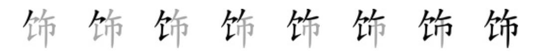 Giải nghĩa, hướng dẫn viết các nét - 饰