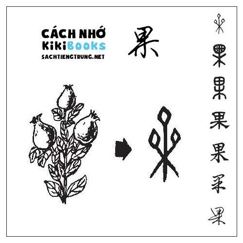 Tài liệu Online – Sách Chiết tự 2102 – 913 từ đơn – Chương 13: Từ 199 – 果