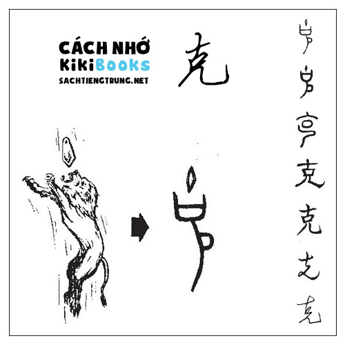 Tài liệu Online – Sách Chiết tự 2102 – 913 từ đơn – Chương 13: Từ 208 – 克