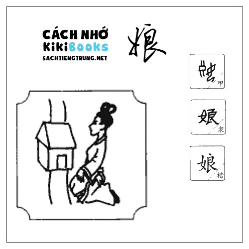 Tài liệu Online – Sách Chiết tự 2102 – 913 từ đơn – Chương 18: Từ 303 – 娘