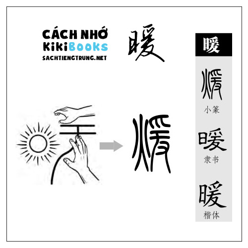 Tài liệu Online – Sách Chiết tự 2102 – 913 từ đơn – Chương 21: Từ 384 – 暖