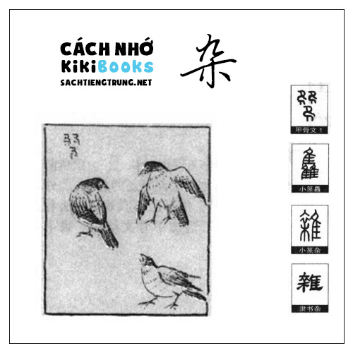 Tài liệu Online – Sách Chiết tự 2102 – 913 từ đơn – Chương 28: Từ 540 – 杂 Tài liệu Online – Sách Chiết tự 2102 – 913 từ đơn – Chương 28: Từ 540 – 杂
