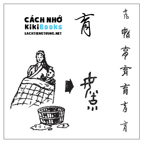 Tài liệu Online – Sách Chiết tự 2102 – 913 từ đơn – Chương 32: Từ 662 – 育
