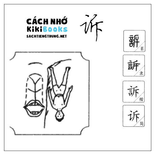 Tài liệu Online – Sách Chiết tự 2102 – 913 từ đơn – Chương 37: Từ 794 – 诉