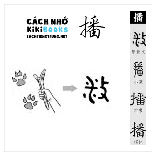 Tài liệu Online – Sách Chiết tự 2102 – 913 từ đơn – Chương 37: Từ 815 – 播