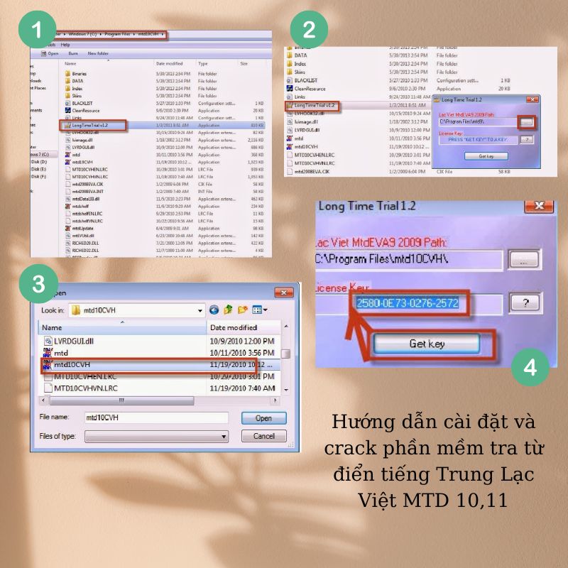 Hướng dẫn cài đặt và crack phần mềm tra từ điển tiếng Trung Lạc Việt MTD 10,11