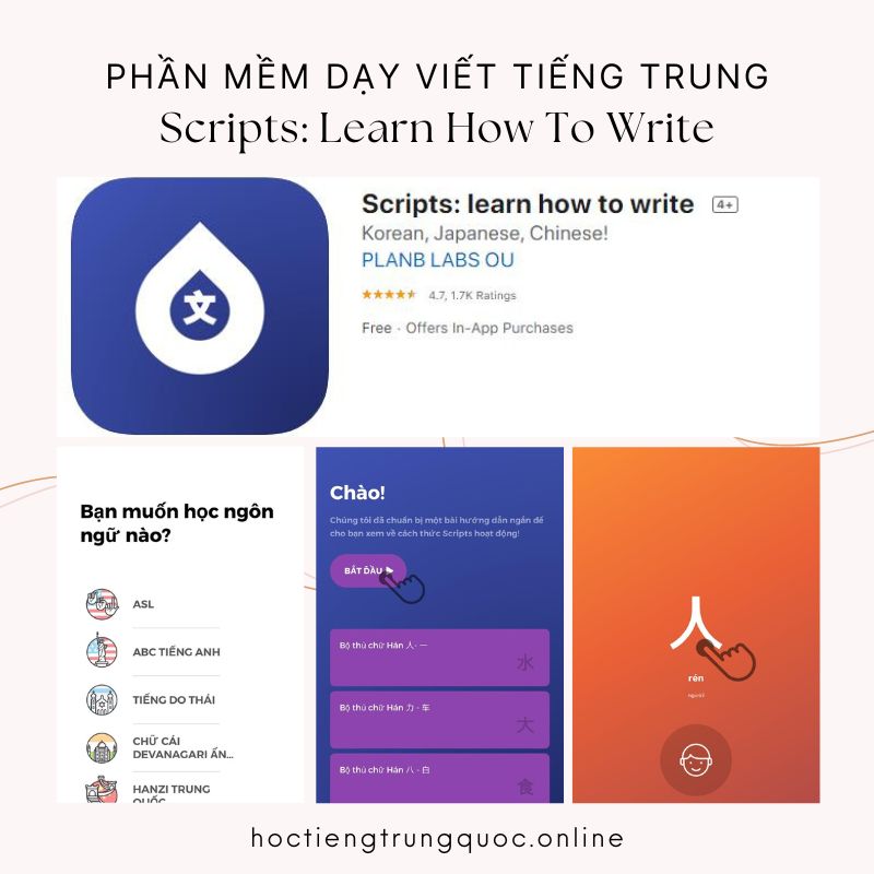 TOP phần mềm dạy viết tiếng Trung miễn phí tốt nhất 2022 - Scripts Learn How To Write