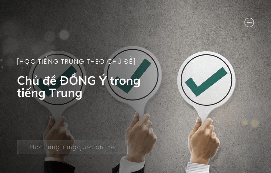 Chủ đề ĐỒNG Ý trong tiếng Trung