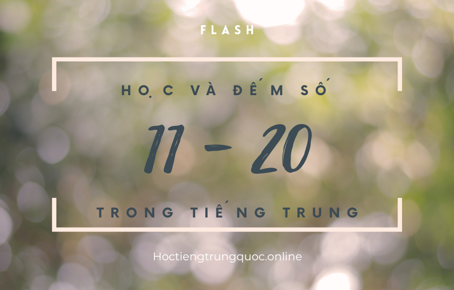Flash: Học và tập đếm chữ số trong tiếng Trung từ 11 - 20