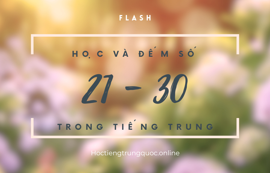 Flash: Học và tập đếm chữ số trong tiếng Trung từ 21 - 30