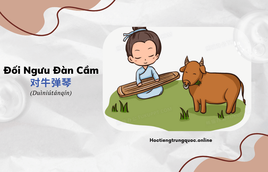 Thành ngữ tiếng Trung Đối Ngưu Đàn Cầm