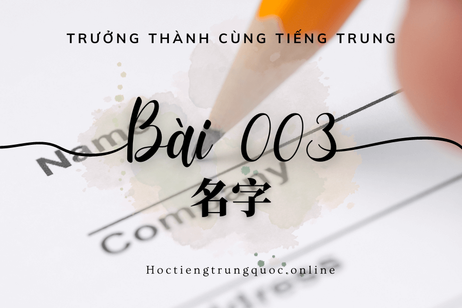 Trưởng thành cùng tiếng Trung - Bài 003