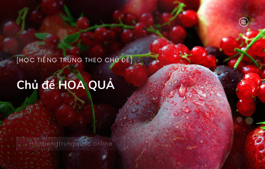 Chủ đề HOA QUẢ trong tiếng Trung