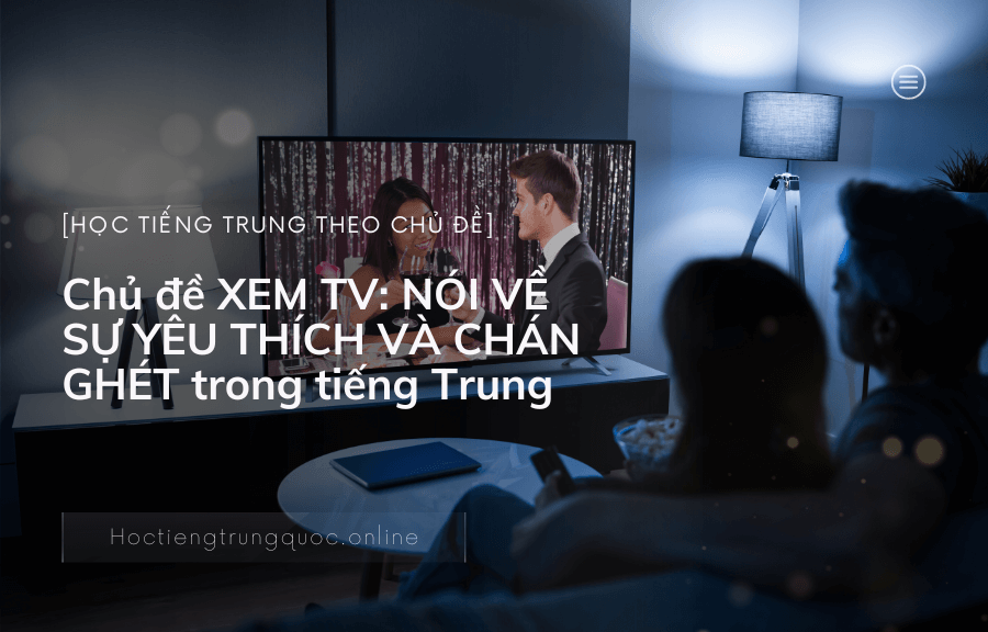 Chủ đề XEM TV NÓI VỀ SỰ YÊU THÍCH VÀ CHÁN GHÉT trong tiếng Trung