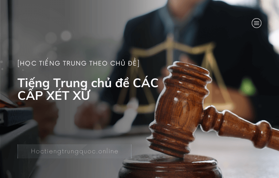Tiếng Trung chủ đề CÁC CẤP XÉT XỬ
