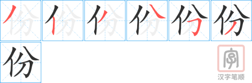 0718 - 份 - HSK4 - Từ điển tam ngữ 5099 từ vựng HSK 1-6 0718 - 份 - HSK4 - Từ điển tam ngữ 5099 từ vựng HSK 1-6