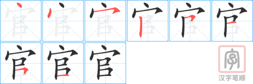 1555 – 官 – HSK5 – Từ điển tam ngữ 5099 từ vựng HSK 1-6