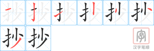 1294 - 抄 - HSK5 - Từ điển tam ngữ 5099 từ vựng HSK 1-6