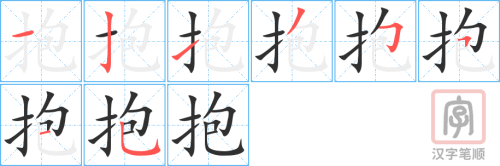 0612 - 抱- HSK4 - Từ điển tam ngữ 5099 từ vựng HSK 1-6