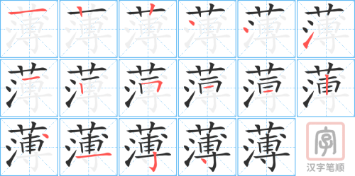 1218 - 薄 - HSK5 - Từ điển tam ngữ 5099 từ vựng HSK 1-6