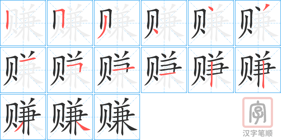 1185 – 赚 – HSK4 – Từ điển tam ngữ 5099 từ vựng HSK 1-6 1185 – 赚 – HSK4 – Từ điển tam ngữ 5099 từ vựng HSK 1-6