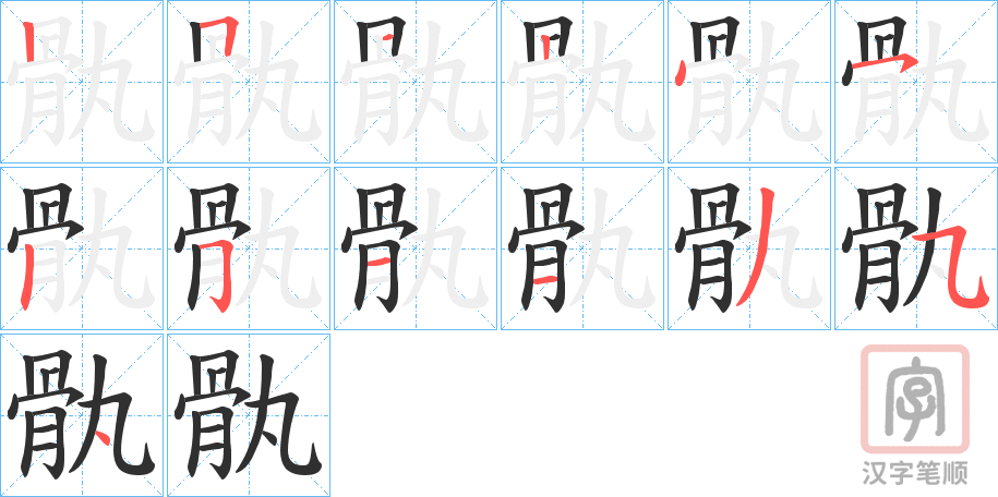 Bộ thủ 188 - 骫 - Bộ CỐT Bộ thủ 188 - 骫 - Bộ CỐT