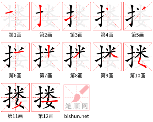 3695 - 搂 - HSK6 - Từ điển tam ngữ 5099 từ vựng HSK 1-6 3695 - 搂 - HSK6 - Từ điển tam ngữ 5099 từ vựng HSK 1-6
