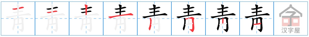 Bộ thủ 174 - 青 (靑) - Bộ THANH Bộ thủ 174 - 青 (靑) - Bộ THANH