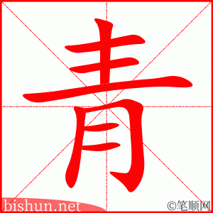 Bộ thủ 174 - 青 (靑) - Bộ THANH Bộ thủ 174 - 青 (靑) - Bộ THANH