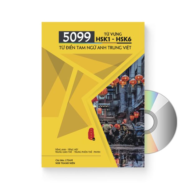 Bá đạo từ điển Tam Ngữ 5099 từ vựng HSK1 - HSK6 + DVD quà tặng (Freeship COD toàn quốc)