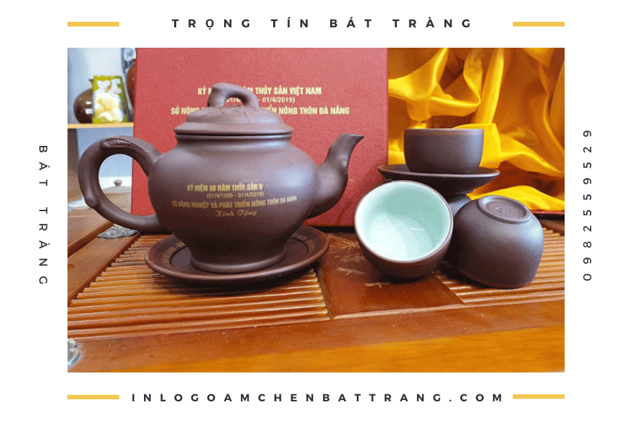 Ấm tử sa in logo (Không bọc đồng)