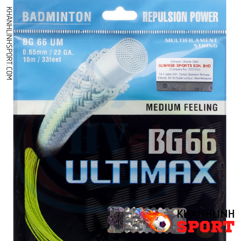 Dây căng vợt cầu lông Yonex BG 66 Ultimax