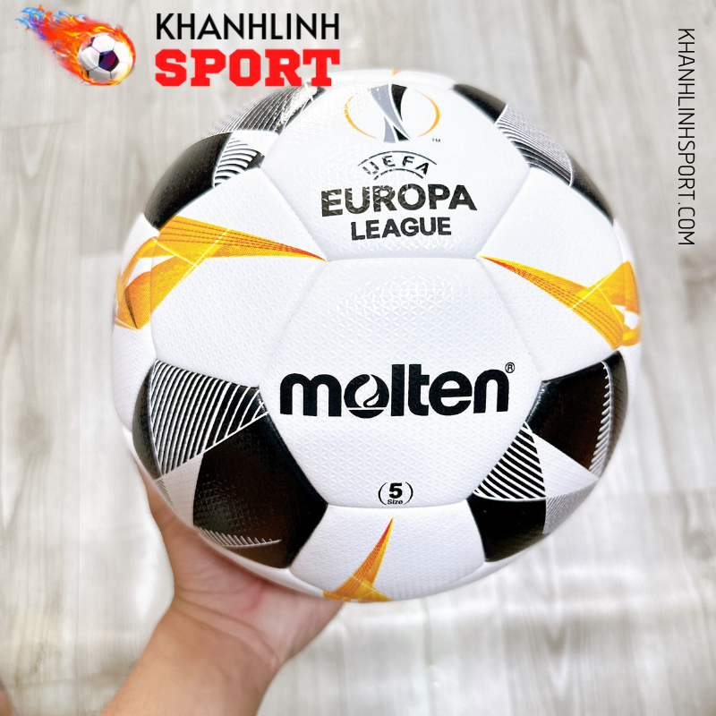 Voetbal Maat 5 Wit Oranje Molten UEFA Europa League Trainingsbal - Officiële Replica 2023/24, Maat 5, Wit/Oranje 32 Panelen Constructie