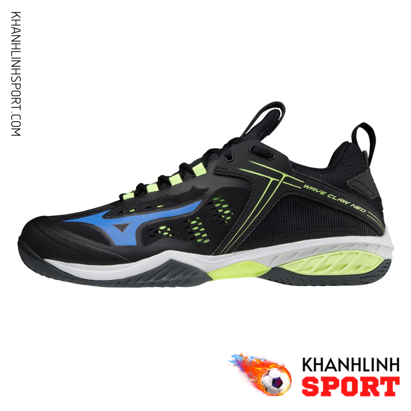 Khanhlinhsport.com 50 Giày Cầu Lông Mizuno Wave Claw Neo - Đen Xanh