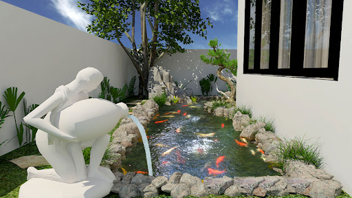Hết không gian trống ngoài sân vườn nhưng vẫn muốn thiết kế hồ cá Koi