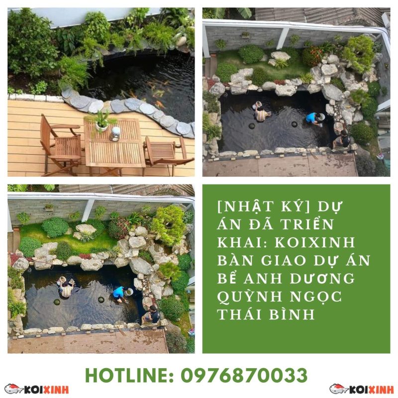 [nhật Ký] Dự án đã Triển Khai: Koixinh Bàn Giao Dự án Bể Anh Dương Quỳnh Ngọc Thái Bình – Chi Tiết Công Việc Ngày 20/04/2022