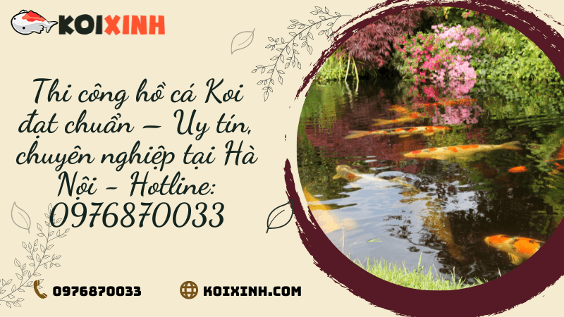 Thi Công Hồ Cá Koi đạt Chuẩn – Uy Tín, Chuyên Nghiệp Tại Hà Nội – Hotline: 0976870033