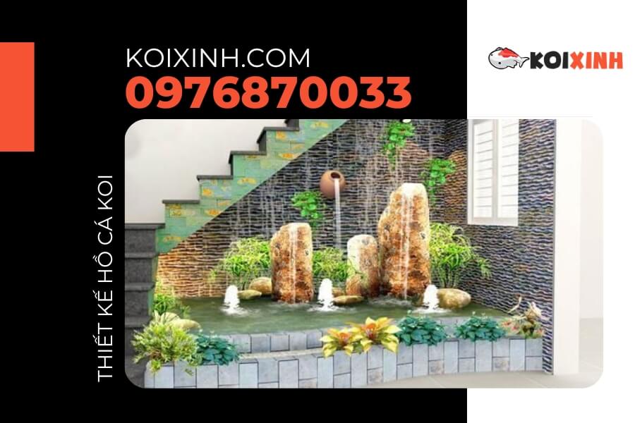 Bể cá Koi trong phòng khách Bể cá Koi trong phòng khách