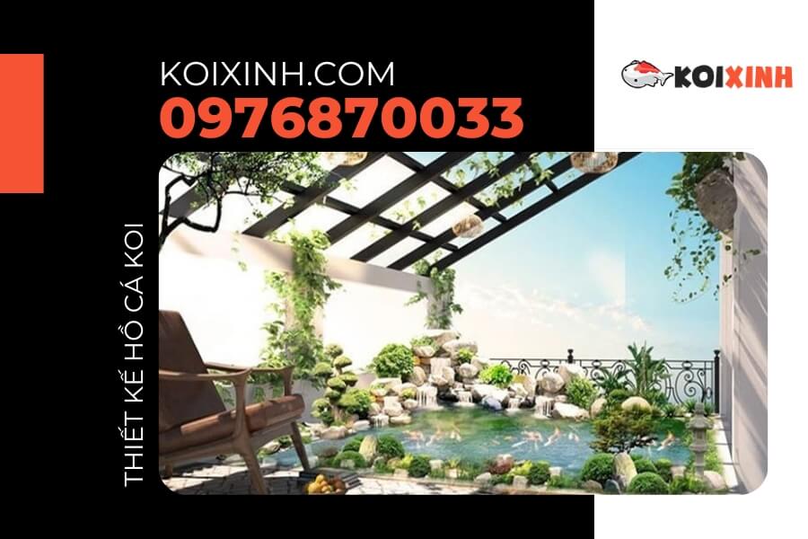 Bể cá Koi trên sân thượng Bể cá Koi trên sân thượng