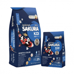 Thức ăn cá Koi Sakura Tăng trưởng và Tăng màu 1,25Kg – Hạt nổi